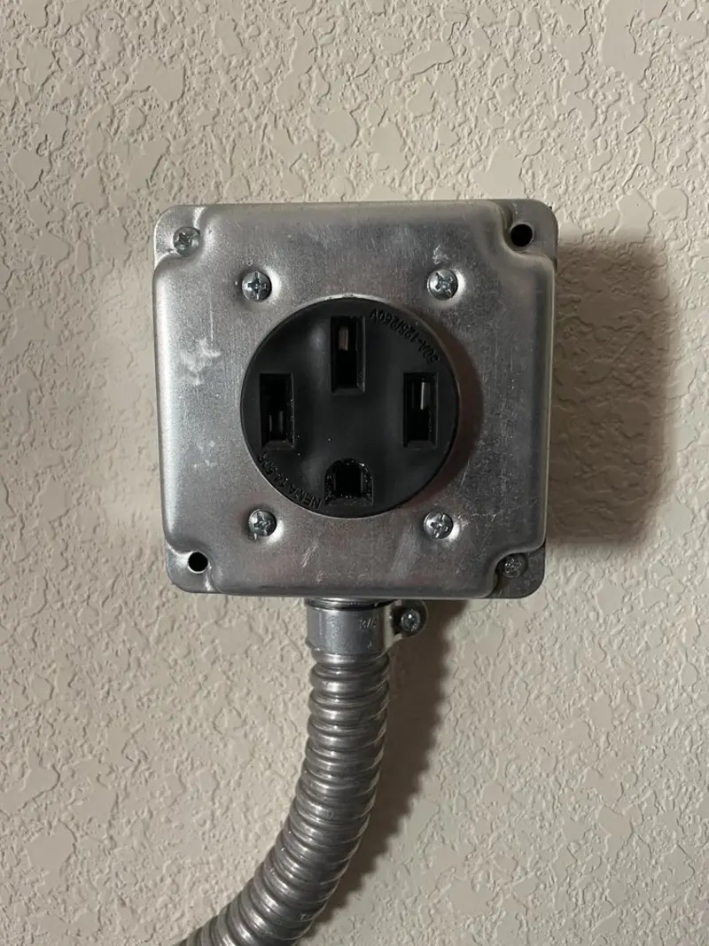NEMA 14-50 outlet installed for Electrical Panel Upgrade in Canyon Creek
